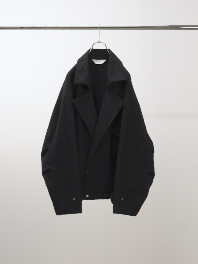 ANCELLM PILLING WOOL DOUBLE BLOUSON BLACK 2025AW