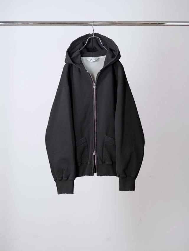ANCELLM ZIP UP HOODIE BLACK 2026AW