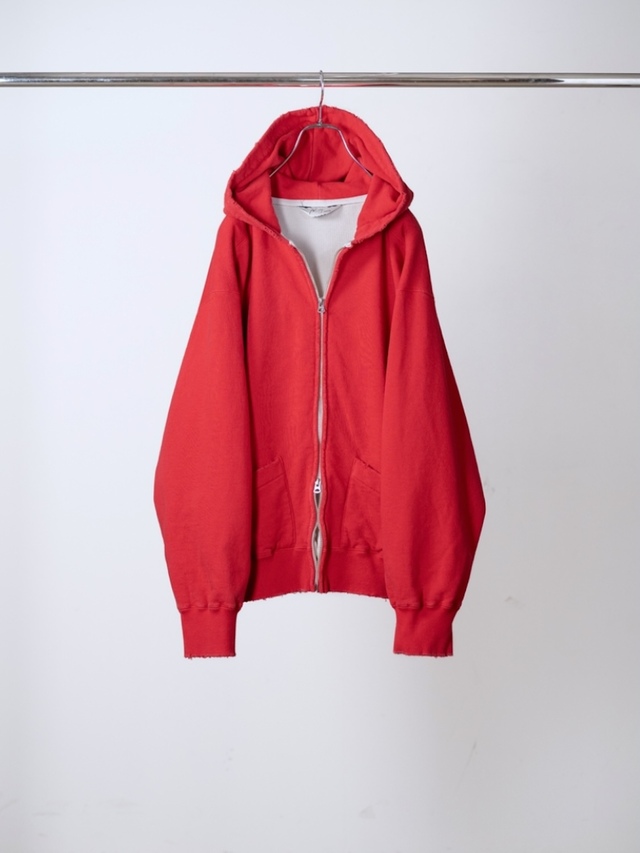 ANCELLM ZIP UP HOODIE RED 2026AW
