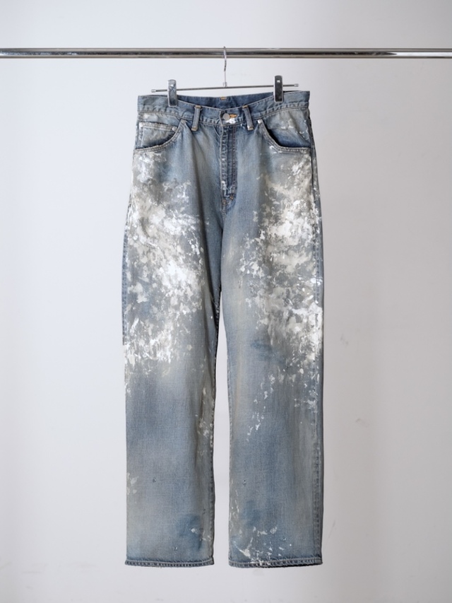 ANCELLM #08 PAINTED MIDDLE STRAIGHT 5P DENIM PANTS INDIGO 2026AW