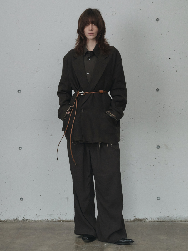 ANCELLM LEATHER ROPE BELT BROWN 2026SS 通販ページ octavia