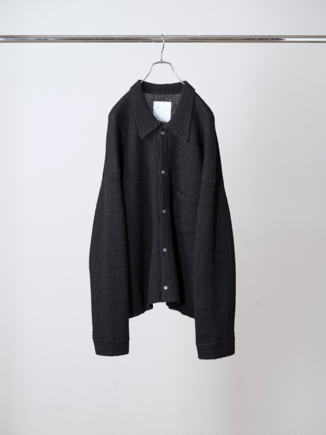 ANCELLM KNIT SHIRT BLACK 2026AW
