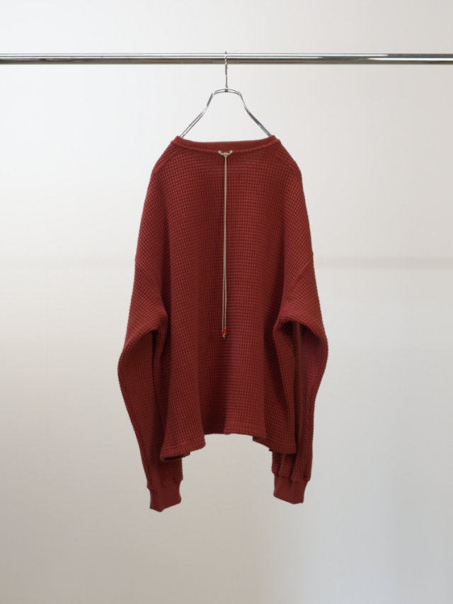 ANCELLM HEAVY WAFFLE OVER LS RED 2025AW 通販ページ octavia