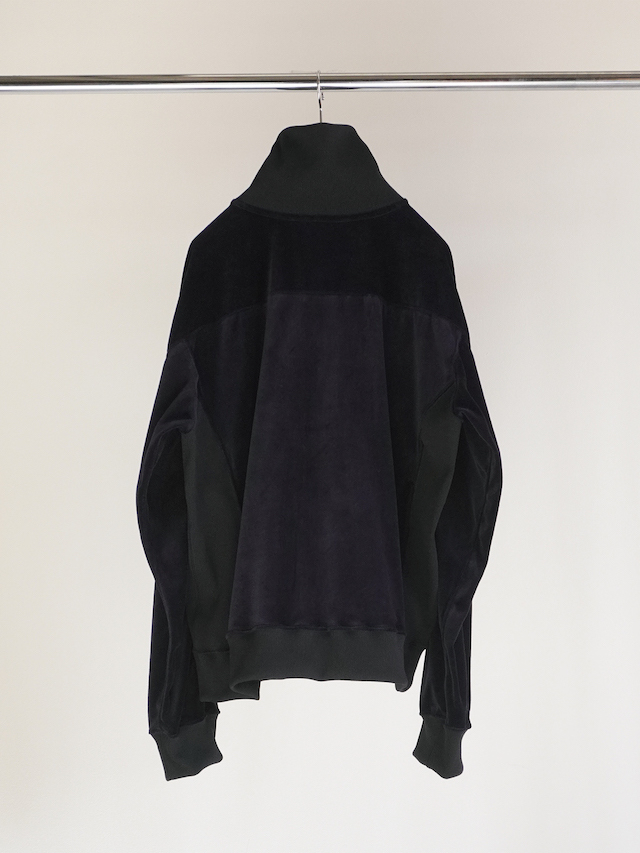 ANCELLM/アンセルム VELOUR SWITCHING JACKET NAVY 通販ページ octavia 