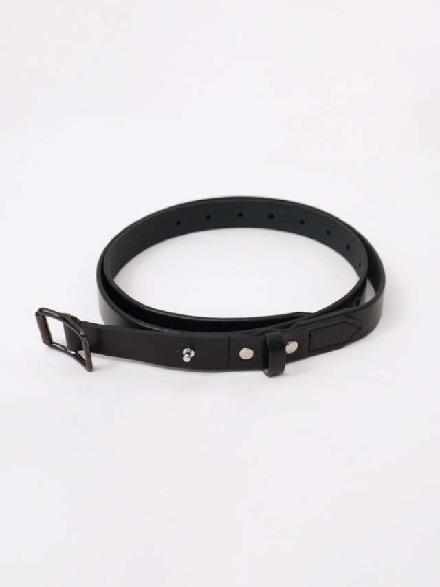 ANCELLM BUTTON STUD LEATHER BELT BLACK 2025AW