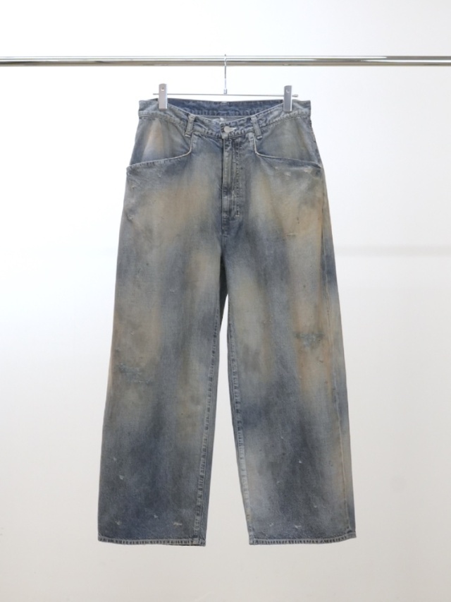 ANCELLM DENIM WIDE SLACKS INDIGO 2025AW