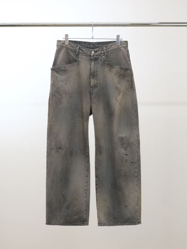 ANCELLM DENIM WIDE SLACKS BLACK 2025AW