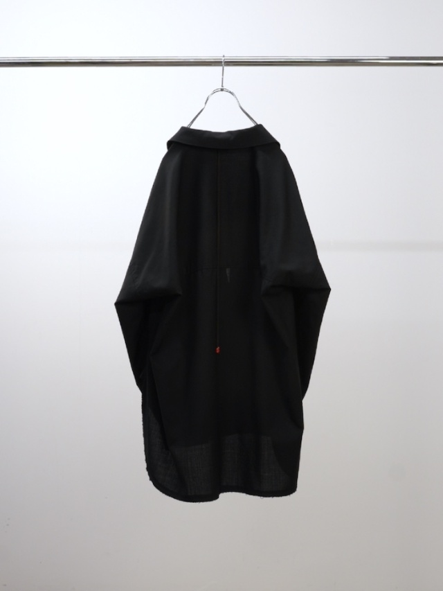 ANCELLM WASH WOOL LONG SHIRT BLACK 2025AW 通販ページ octavia