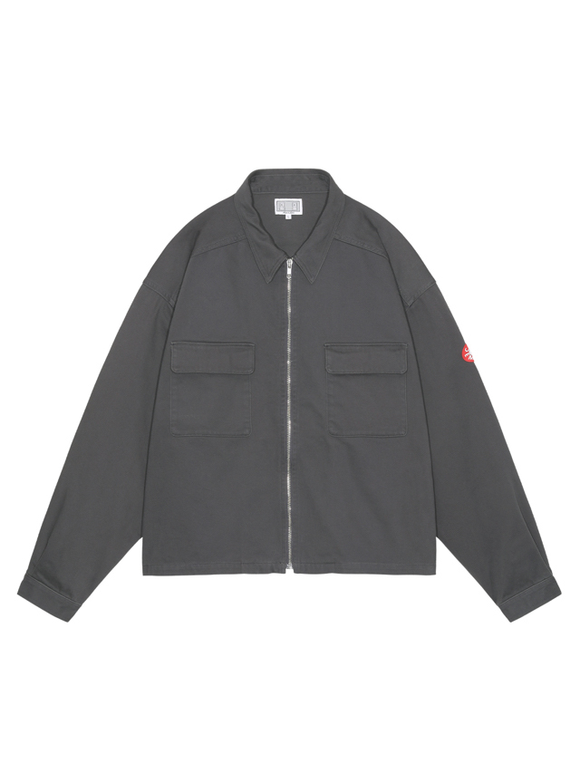 C.E/CAVEMPT PATCHED ZIP SHORT SHIRT JACKET CHARCOAL