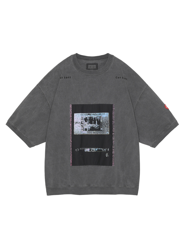 C.E/CAVEMPT OVERDYE Frame6 CREW NECK CHARCOAL