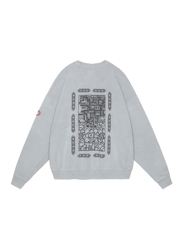 C.E / CAVEMPT OVERDYE FK MindfulnessBlock CREW NECK GREY 通販 商品 