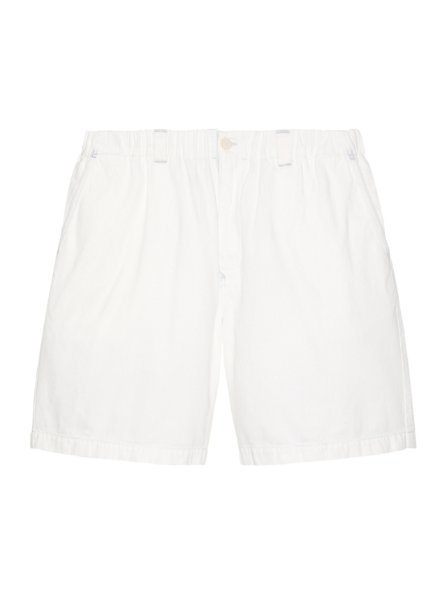 C.E/CAVEMPT ULT BLEACHED DENIM COMFORT SHORTS WHITE