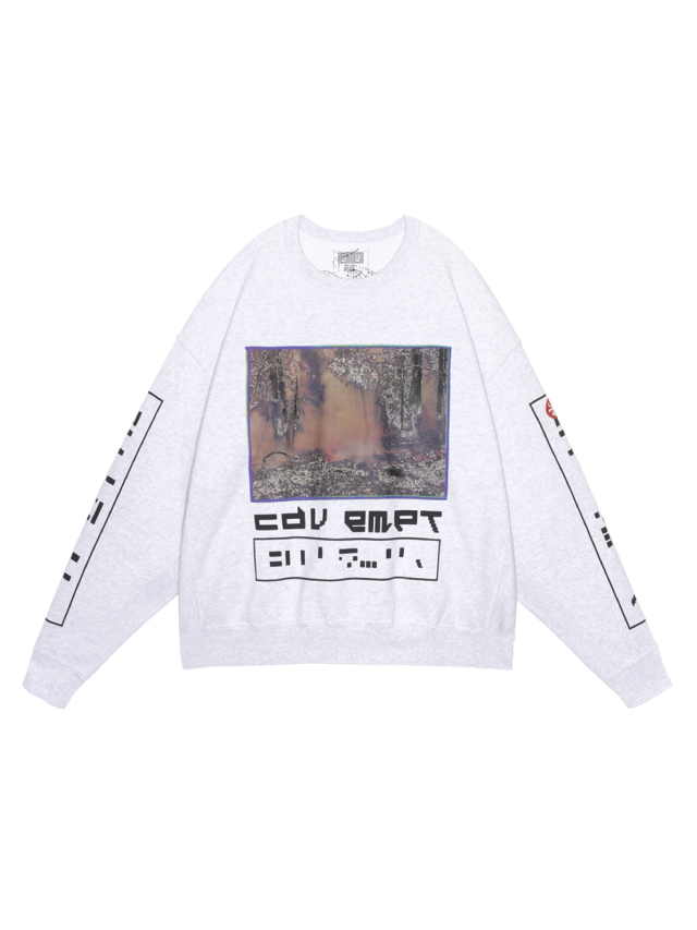 C.E/CAVEMPT GONDOL4W1$H CREW NECK GREY 2025AW