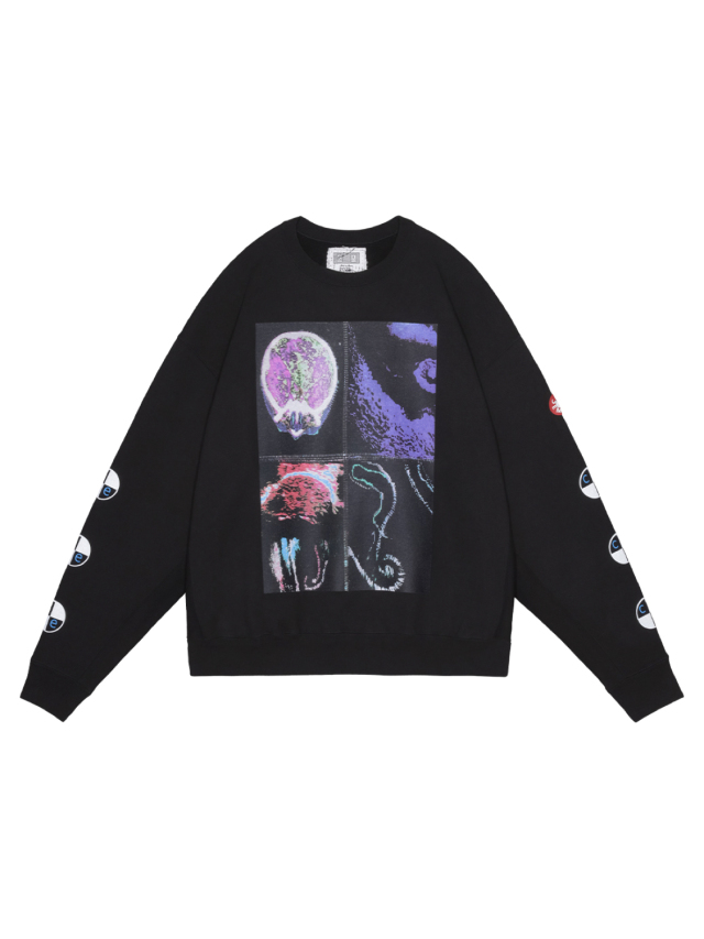 C.E/CAVEMPT Xo RIFF CREW NECK BLACK 2025AW