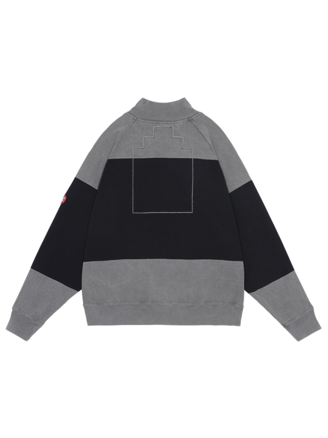 トップス cavempt OVERDYE STRIPE HALF ZIP C.E / CAVEMPT OVERDYE STRIPE HALF ZIP GREY 通販 商品ページ