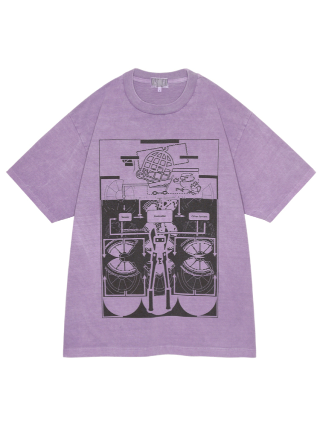 C.E/CAVEMPT OVERDYE MD LOOPERATOR T PURPLE 2025AW