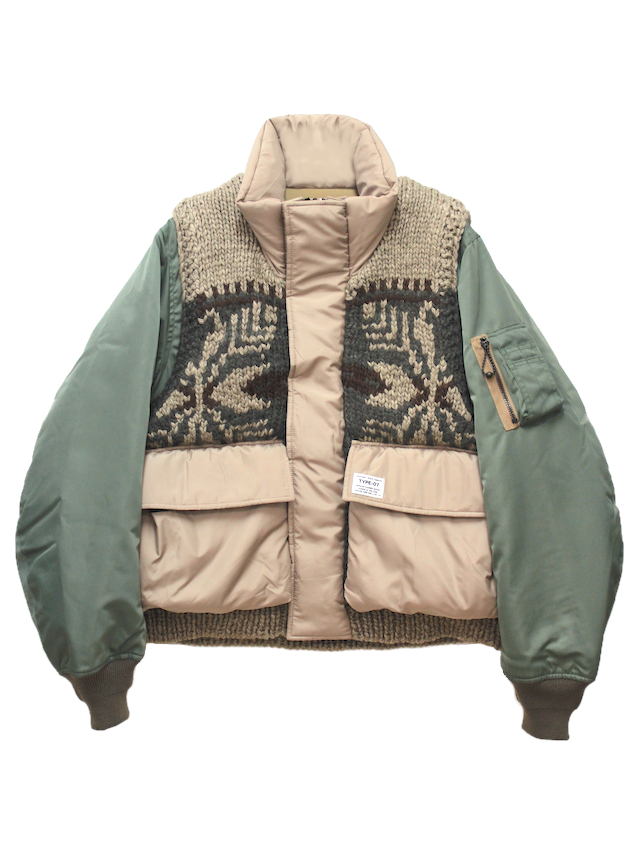 elephant TRIBAL fabrics HYBRID COWICHAN BLOUSON BEIGE/KHAKI 公式