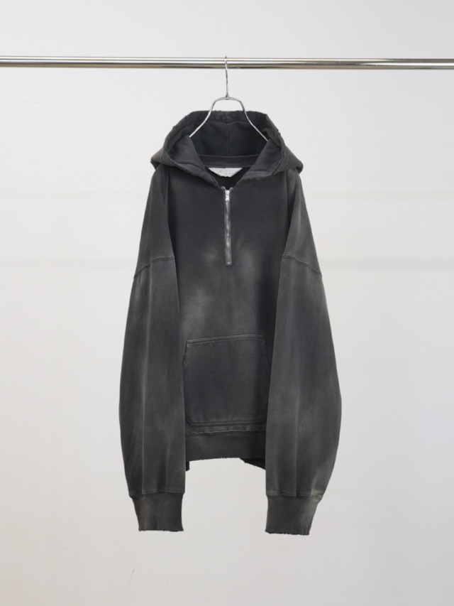 ANCELLM LIGHT LOOP ZIP HOODIE BLACK 2026SS