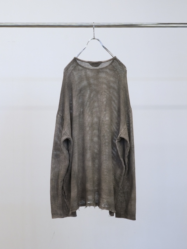 ANCELLM UNEVENNESS MESH LS BLACK 通販ページ octavia[オクタヴィア]