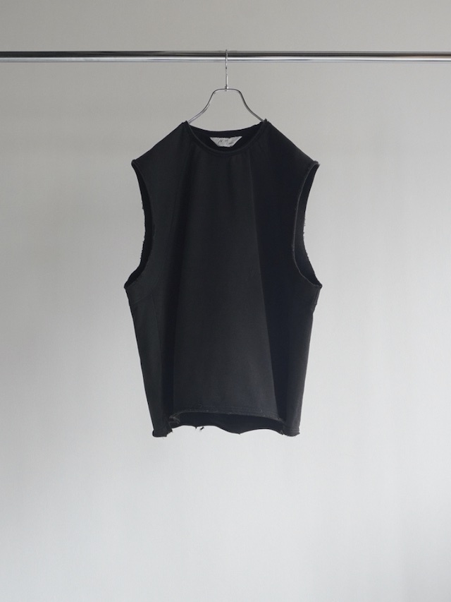 ANCELLM SLEEVELESS AGING T-SHIRT BLACK 通販商品ページ octavia 