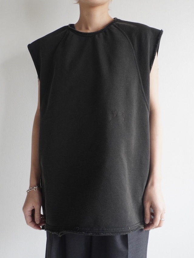 ANCELLM SLEEVELESS AGING T-SHIRT BLACK 通販商品ページ octavia 