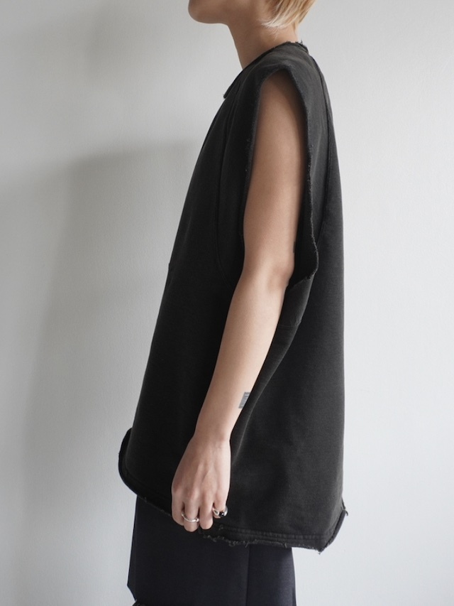 ANCELLM SLEEVELESS AGING T-SHIRT BLACK 通販商品ページ octavia 