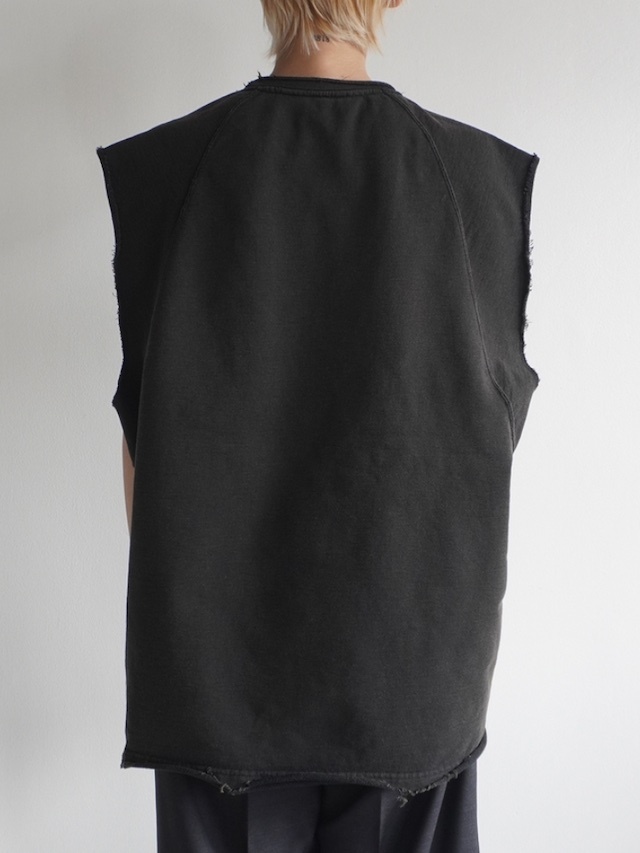 ANCELLM SLEEVELESS AGING T-SHIRT BLACK 通販商品ページ octavia 
