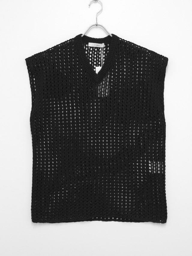 Na.e ナエNovel Tweed Vest_black