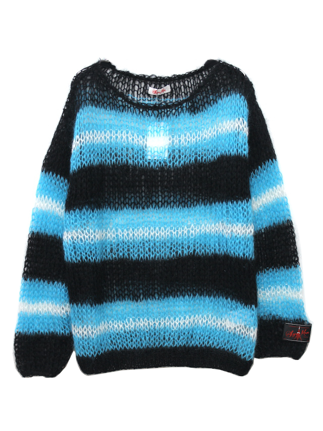 SYU.MAN × iiii MOHAIR KNIT PULLOVER BLUE/BLACK 公式通販octavia