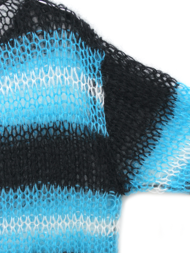 SYU.MAN × iiii MOHAIR KNIT PULLOVER BLUE/BLACK 公式通販octavia
