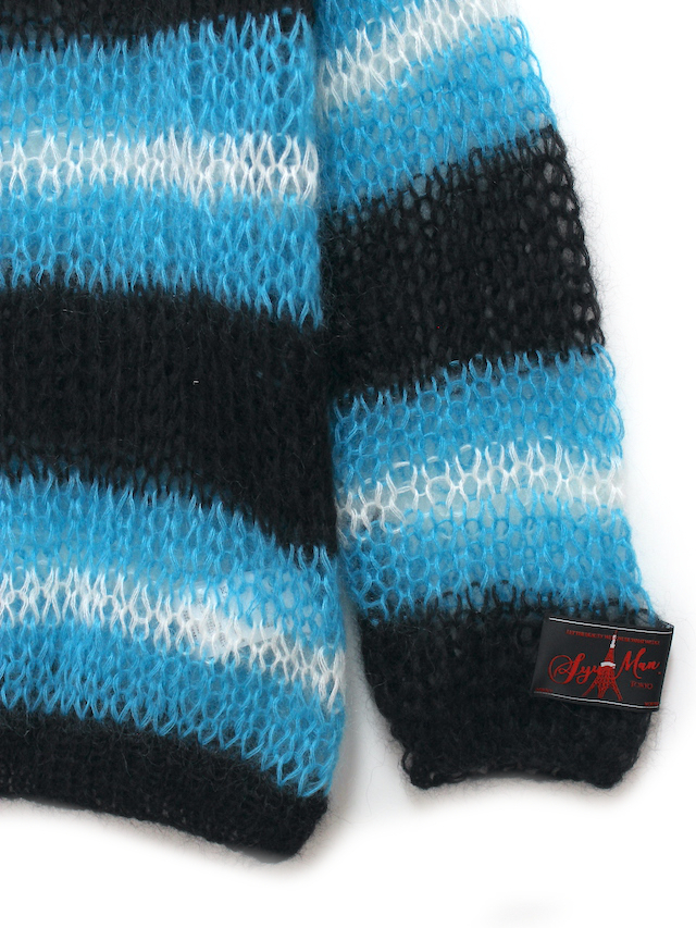SYU.MAN × iiii MOHAIR KNIT PULLOVER BLUE/BLACK 公式通販octavia