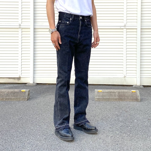 通常 1本タイプ Jieda USED FLARE DENIM PANTS (BLACK
