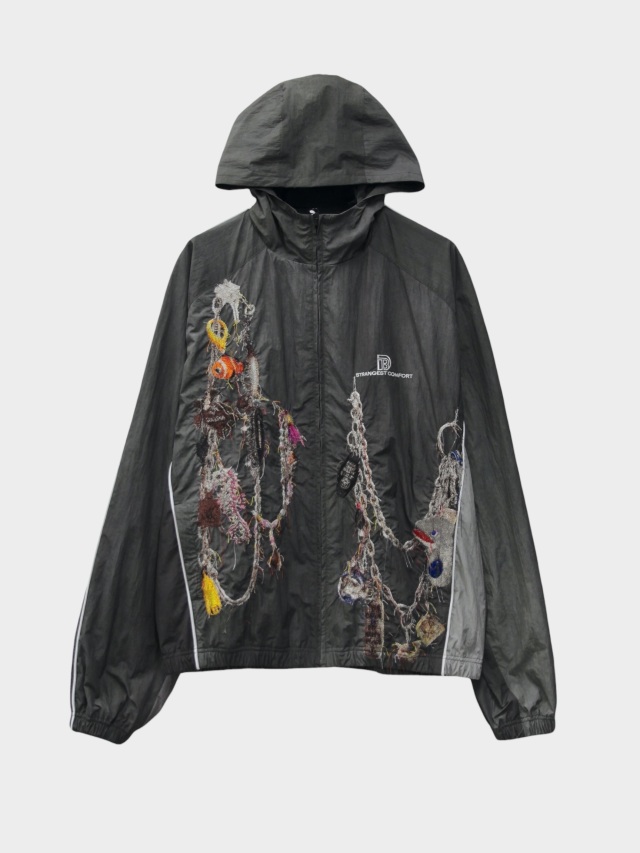 [10%POINTバック] doublet EMBROIDERY CHAIN TRACK JACKET CHARCOAL 2026SS