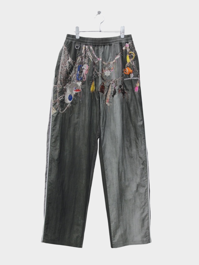 [10%POINTバック] doublet EMBROIDERY CHAIN TRACK PANTS CHARCOAL 2026SS