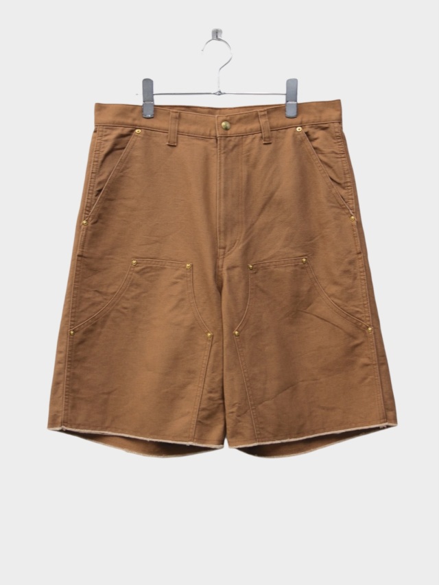 UNUSED DOUBLE KNEE DUCK SHORTS CAMEL 2026SS