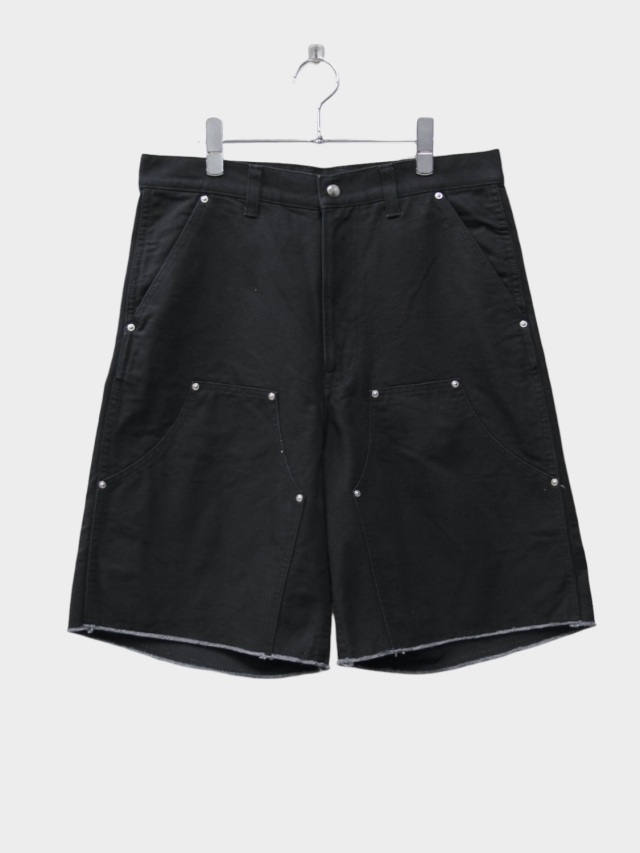UNUSED DOUBLE KNEE DUCK SHORTS BLACK 2026SS