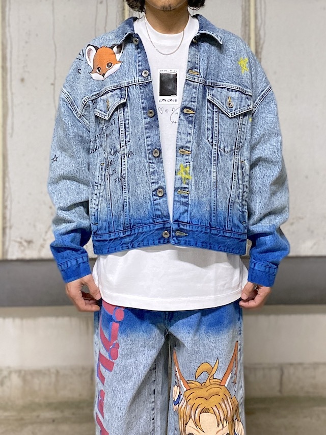 か*め様 ダブレット/ANIME DENIM JACKET M doublet ANIME HAND-PAINTING DENIM JACKET BLUE 通販ページ