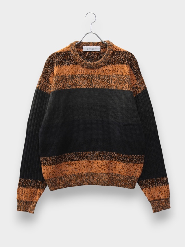 bal GRADATION STRIPE CREWNECK SWEATER DUSTY ORANGE 2026AW
