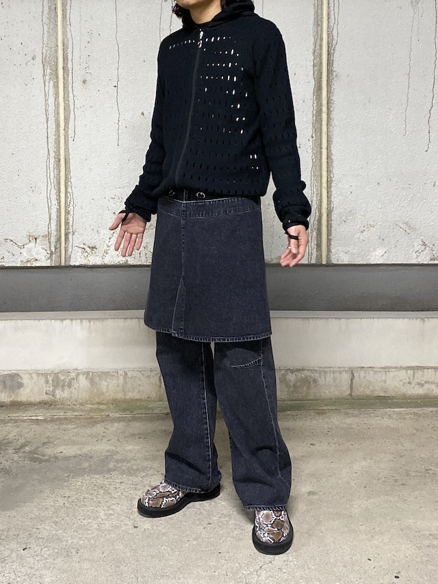 JIEDA SKIRT DENIM PANTS BLACK 通販 商品ページ octavia[オクタヴィア]
