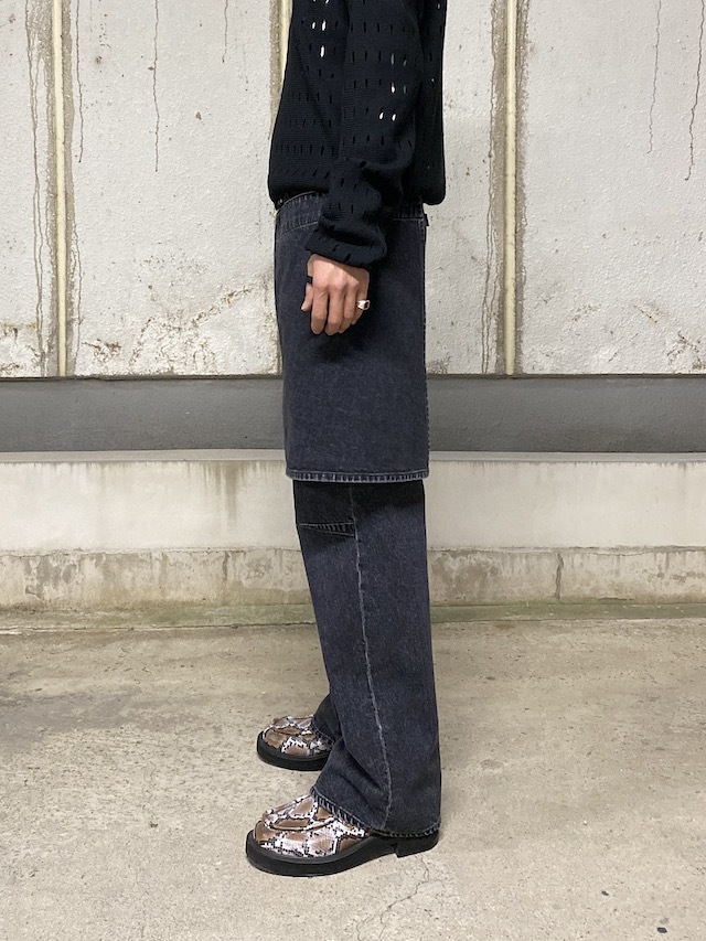 JIEDA SKIRT DENIM PANTS BLACK 通販 商品ページ octavia[オクタヴィア]