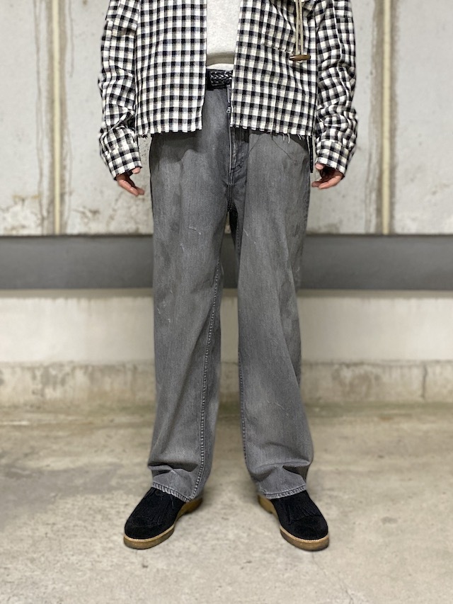 ANCELLM AGING STRAIGHT 5P DENIM PANTS BLACK 通販ページ