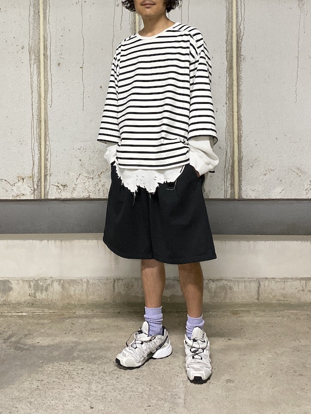 ANCELLM TUCK SWEAT SHORTS BLACK 通販ページ octavia[オクタヴィア]