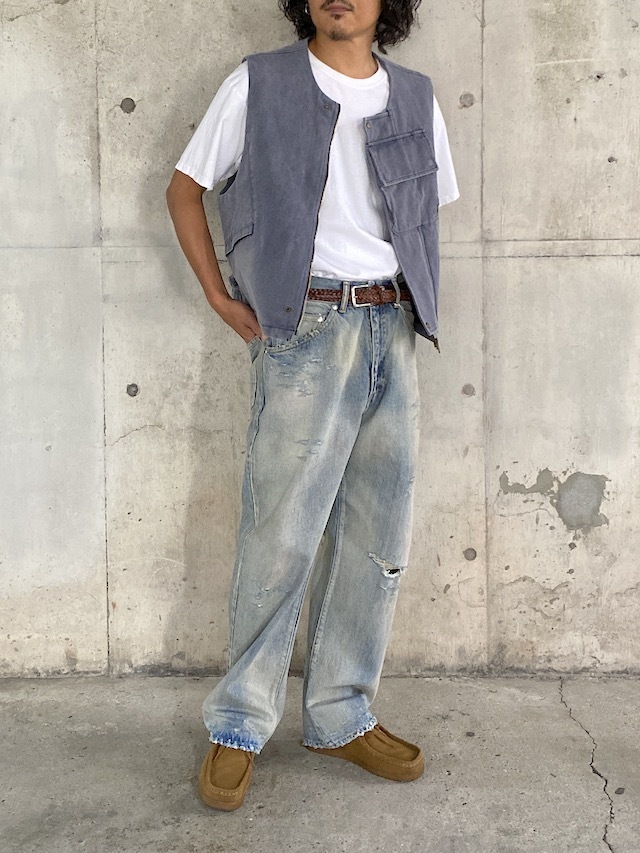 SandWaterr ORGANIZED WORK PUFF VEST / CANVAS COTTON NAVY 通販商品 