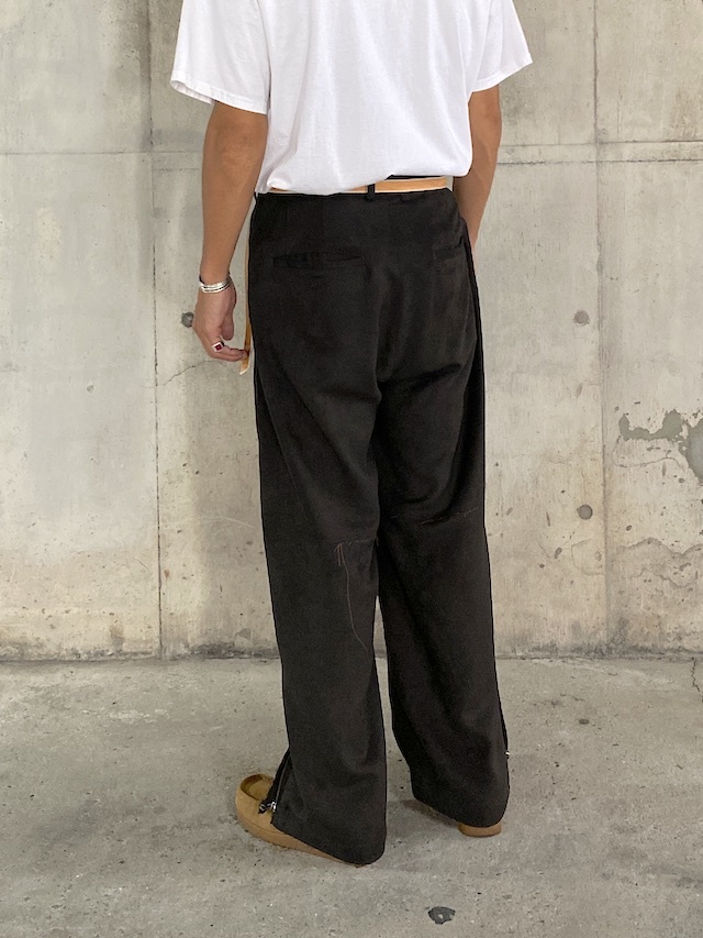ANCELLM/アンセルム VEGAN LEATHER SIDE LINE PANTS BLACK 公式通販 