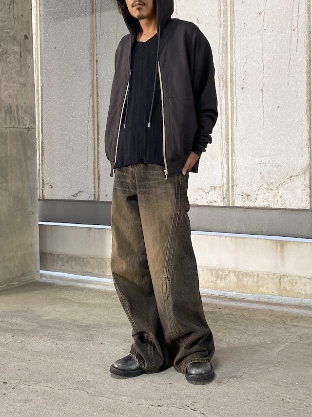 NVRFRGT 3D TWISTED WIDE LEG JEANS MAD FADED BLACK 通販 商品ページ  