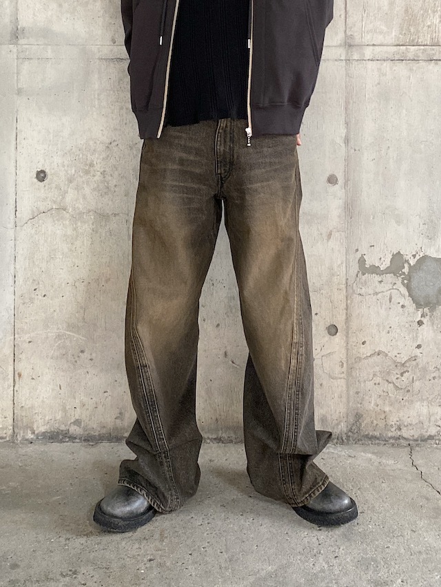 NVRFRGT 3D Twisted Wide Leg Jeans サイズ 3（3D TWISTED WIDE