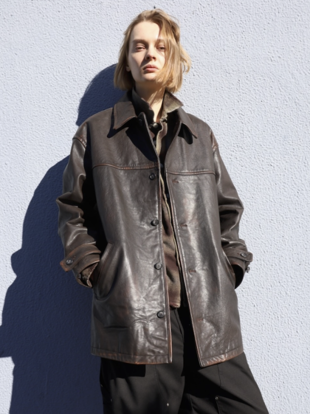 JIEDA LEATHER CAR COAT BLACK 通販 商品ページ octavia[オクタヴィア]