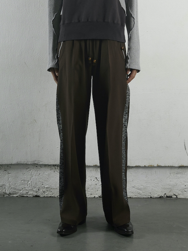 cornerstone wide leg pants 変形ワイド 46 ブラック