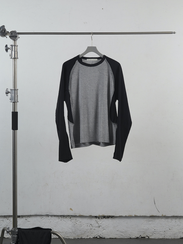NVRFRGT 通販 TERRY PANELLED RAGLAN SLEEVE T-SHIRT HEATHER GREY 