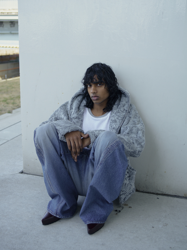 NVRFRGT 3D TWISTED WIDE LEG JEANS VINTAGE FADED INDIGO 通販 商品  